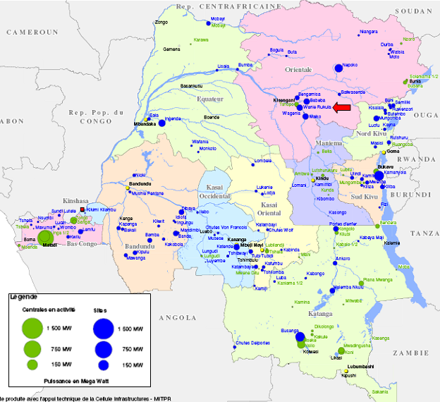 Carte hydroélectrique