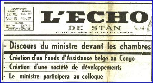 Echo de Stan 4 novembre 1959