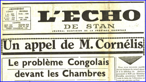 Echo de Stan 5 novembre 1959