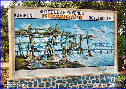 Panneau de bienvenue à Kisangani