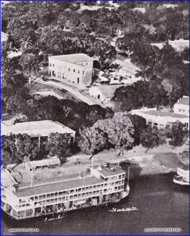 Vue aérienne de Stanleyville vers 1939