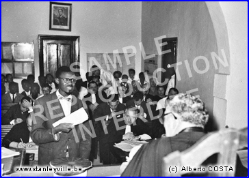 Lumumba au tribunal à Stanleyville