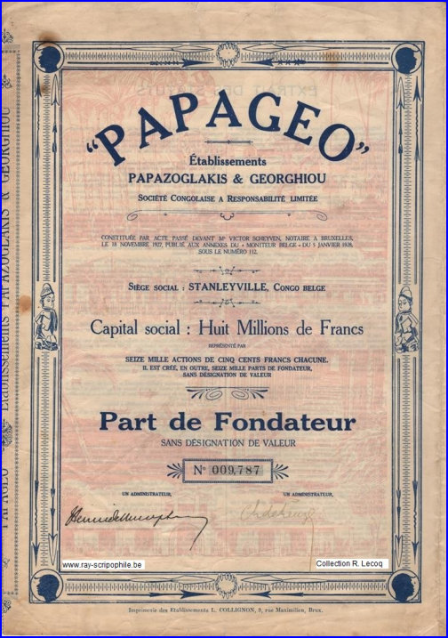 Part de Fondateur PAPAGEO